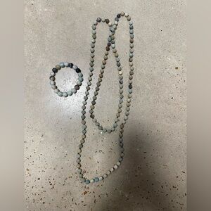 Initial outfitters necklace and bracelet set